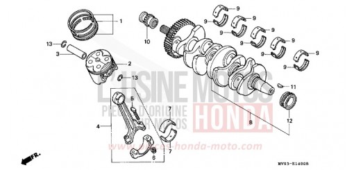 VILEBREQUIN/PISTON CBR600FP de 1993